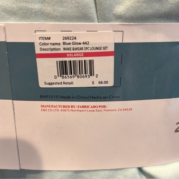 Wake & Wear by Ink + Ivy Woman's Lounge Set Size XXL New With Tags - Picture 4 of 6